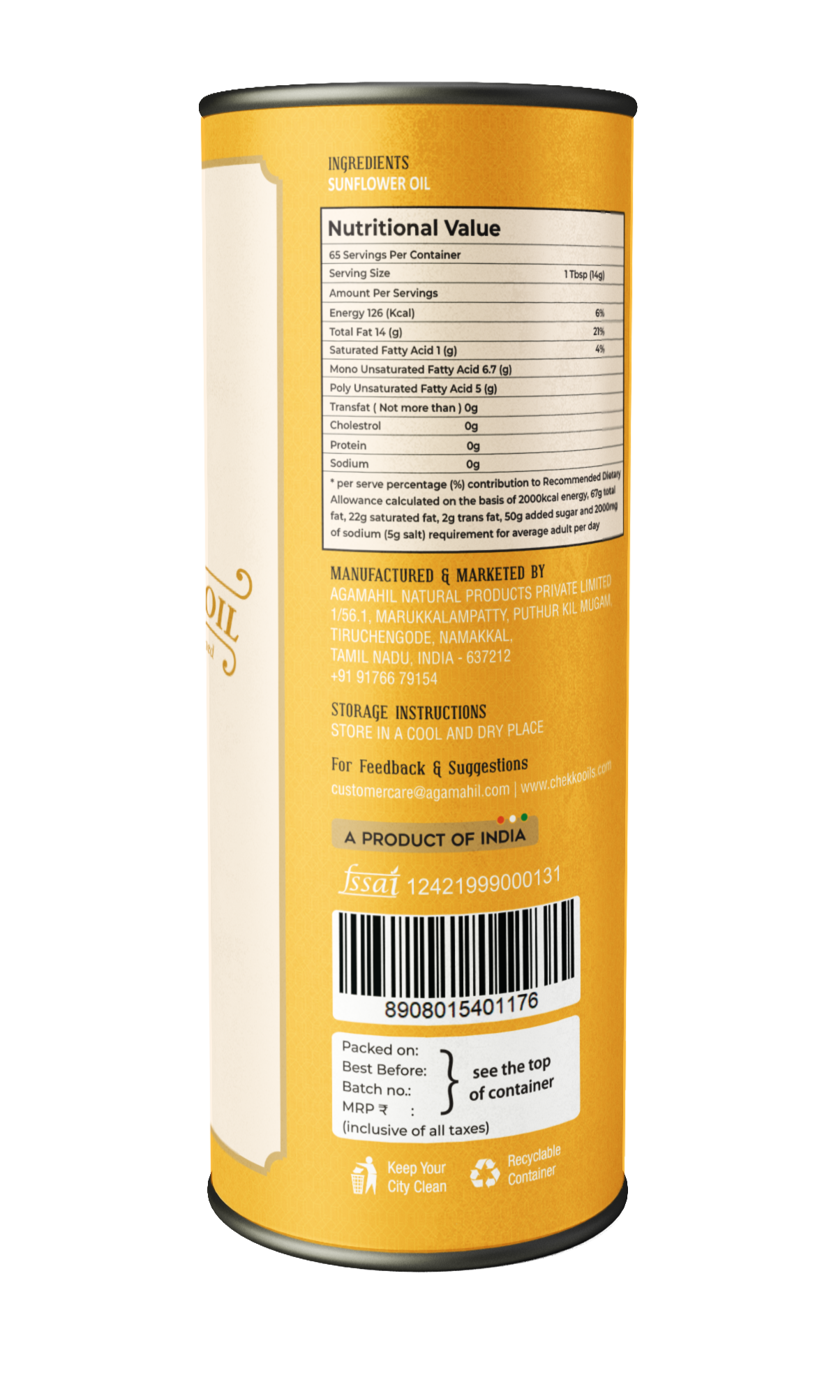 Chekko Cold Pressed Virgin Sunflower Oil - Chekko Oils Store