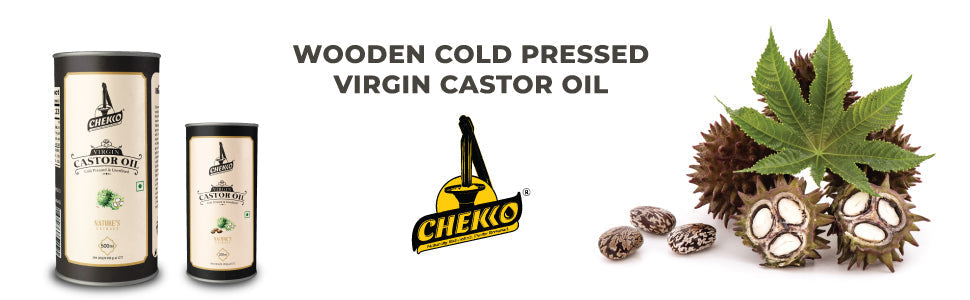 Wooden cold pressed virgin castor oil