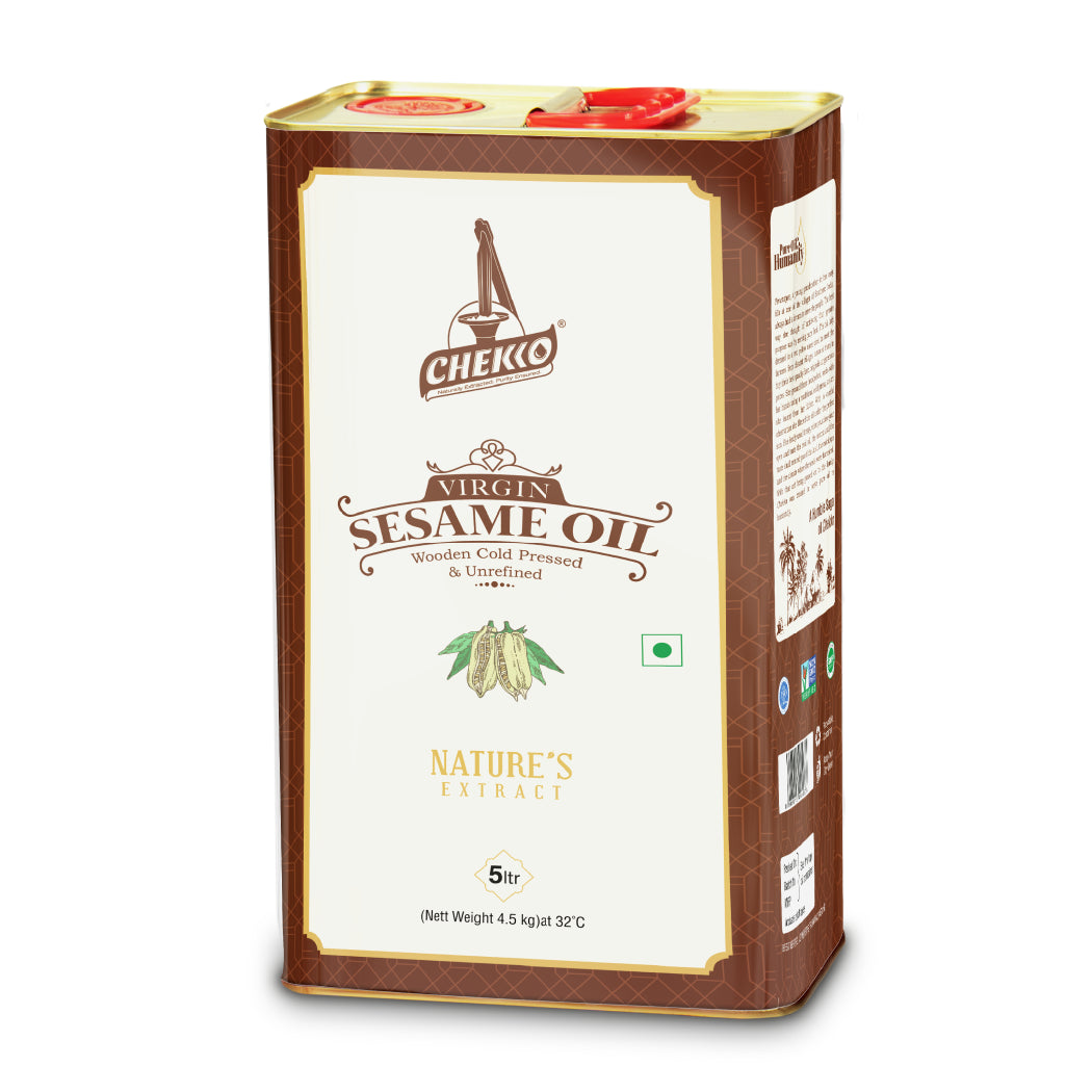 Chekko Cold Pressed Sesame Oil | Wood Pressed Gingelly Oil | Pure Til Oil