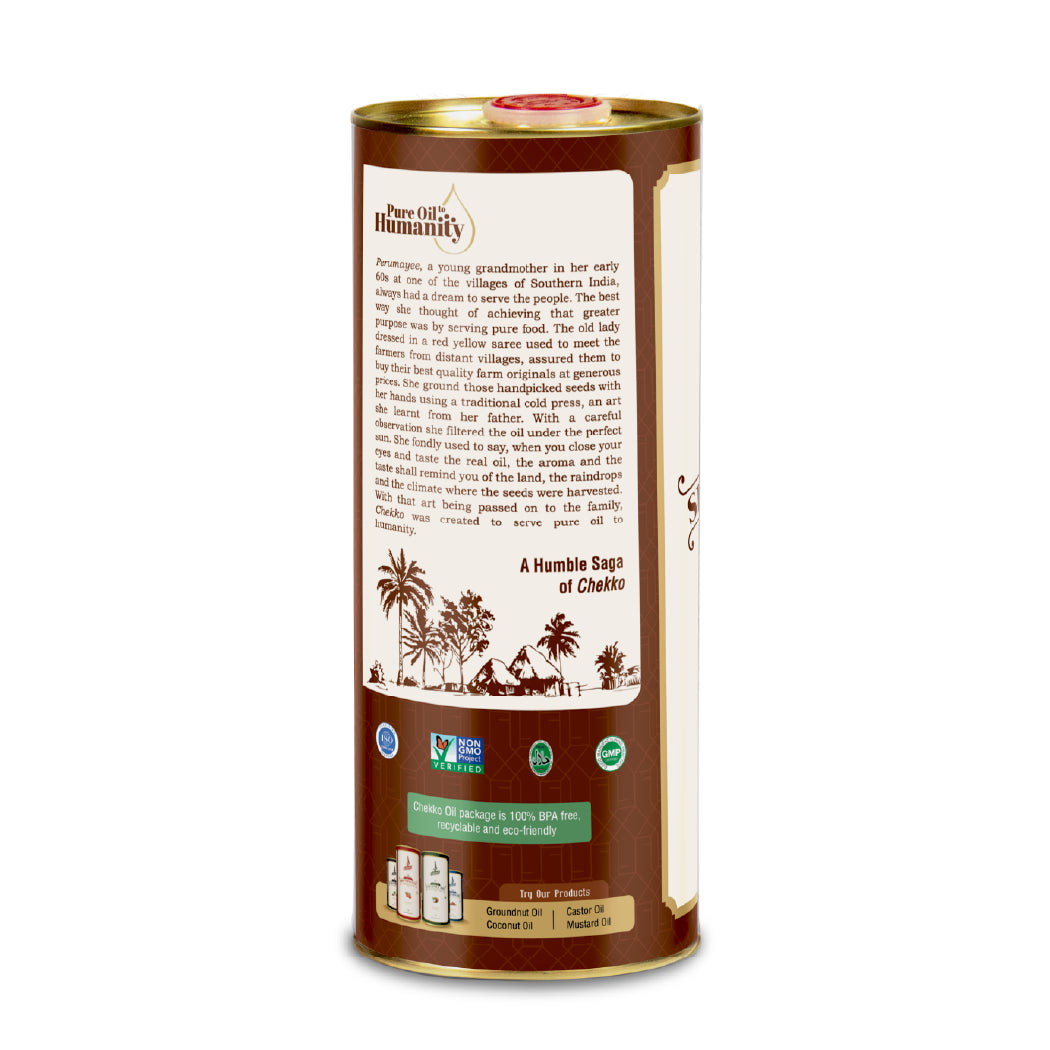 Chekko Cold Pressed Sesame Oil | Wood Pressed Gingelly Oil | Pure Til Oil