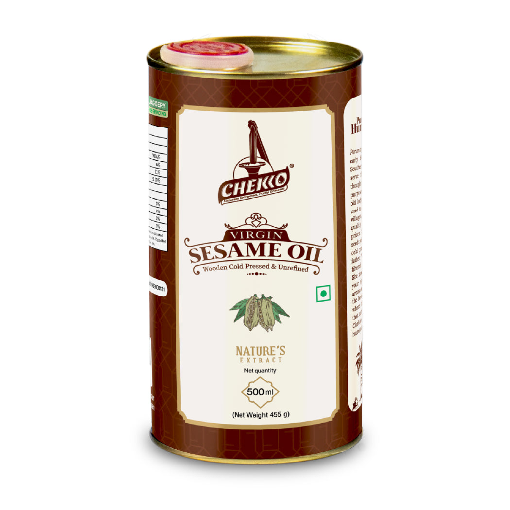 Chekko Cold Pressed Sesame Oil | Wood Pressed Gingelly Oil | Pure Til Oil