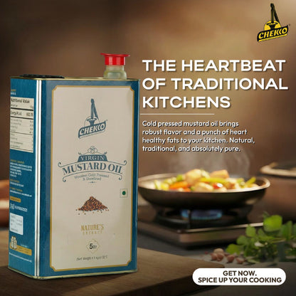 Chekko Cold Pressed Mustard Oil – Kachi Ghani, Pure &amp; Wood Pressed Sarson Oil