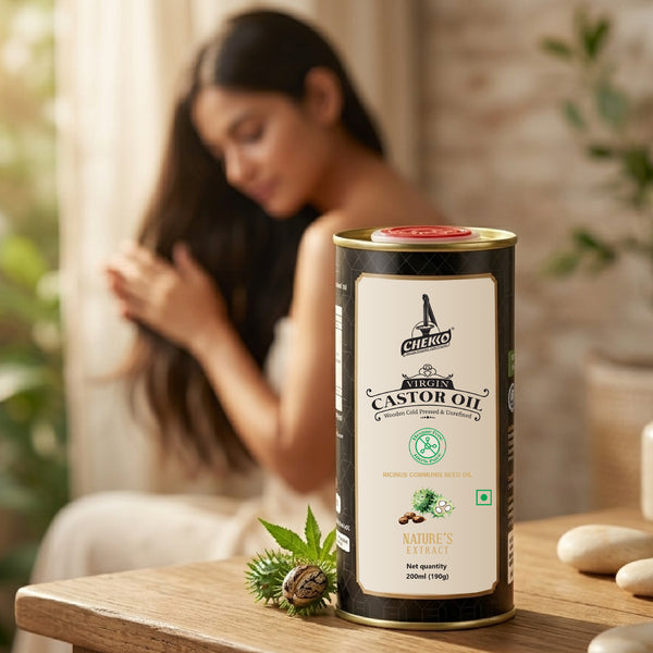 Chekko Cold Pressed Castor Oil – 100% Pure, Natural & Hexane-free