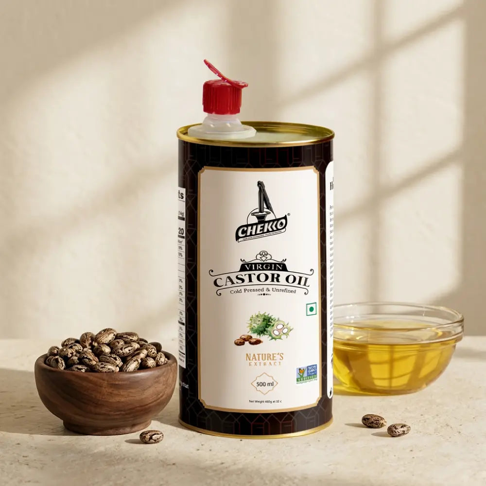 Chekko Cold Pressed Castor Oil – 100% Pure, Natural &amp; Hexane-free