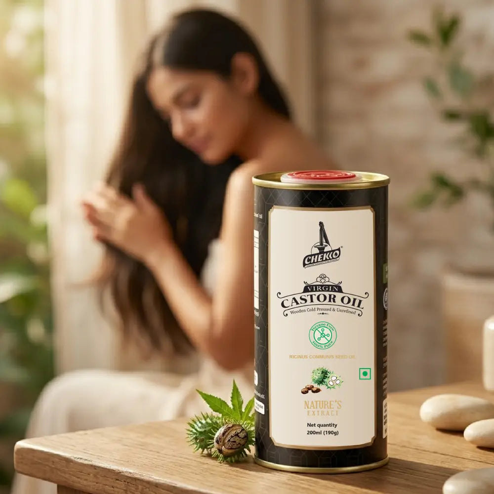 Chekko Cold Pressed Castor Oil – 100% Pure, Natural &amp; Hexane-free