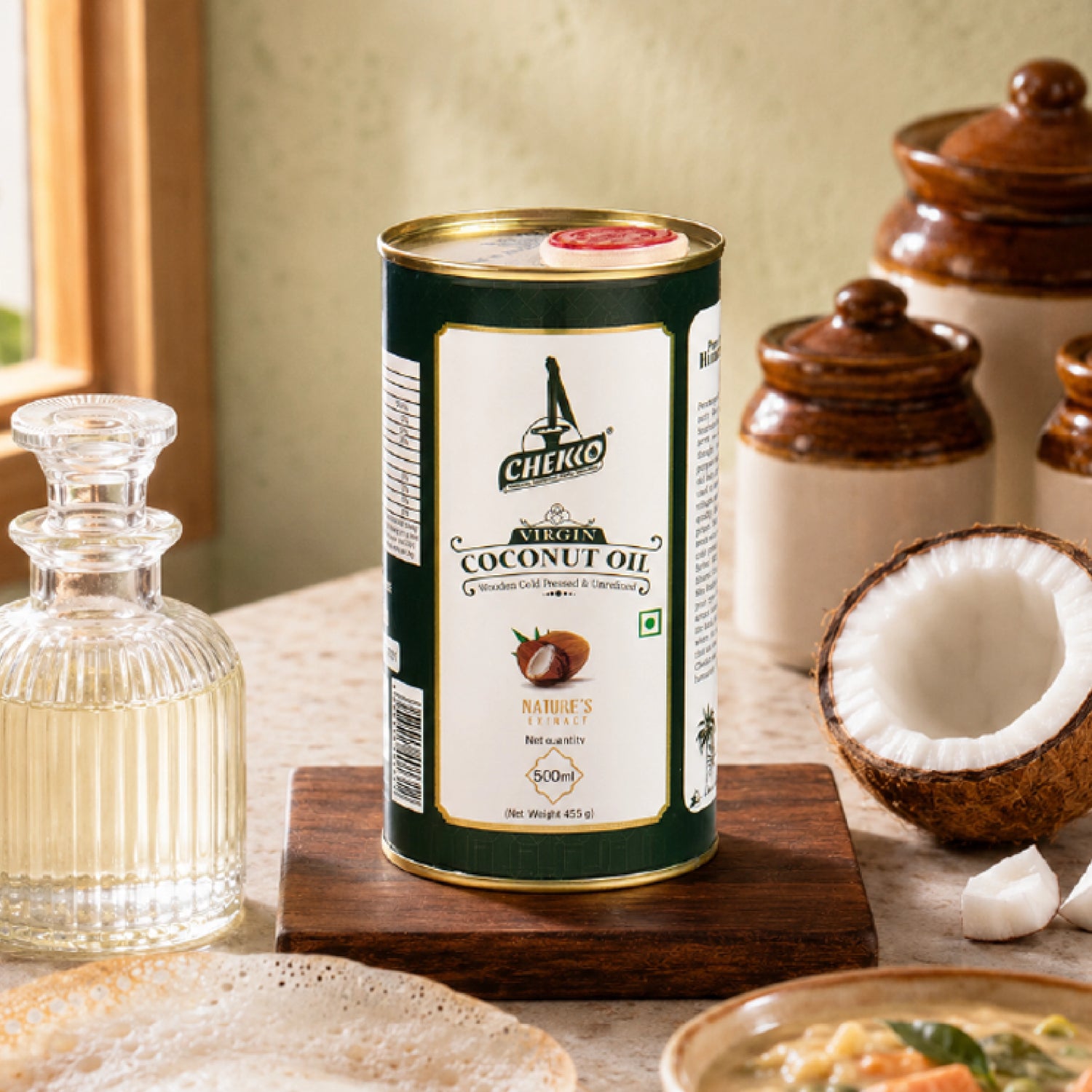 Chekko Cold Pressed Coconut Oil – Virgin, Pure &amp;  Wood Pressed Coconut Oil