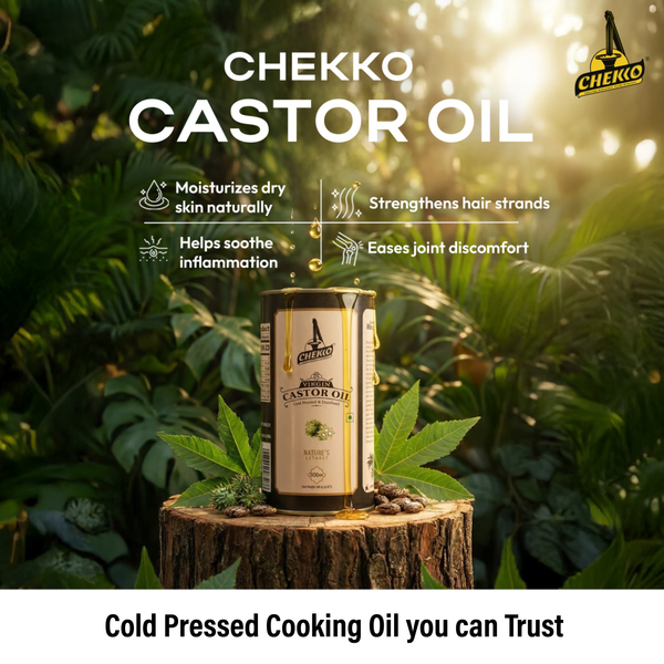 Wooden Cold Pressed Castor Oil - Chekko Oils Store