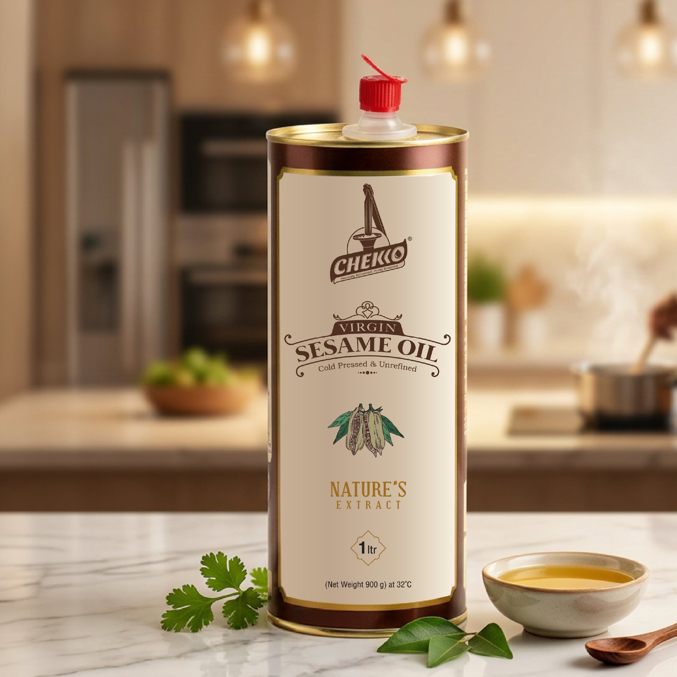 Chekko Cold Pressed Sesame Oil | Wood Pressed Gingelly Oil | Pure Til Oil